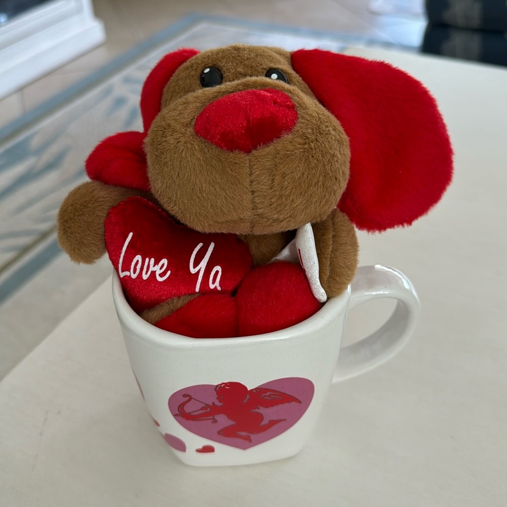 Stuffed Pup in Mug